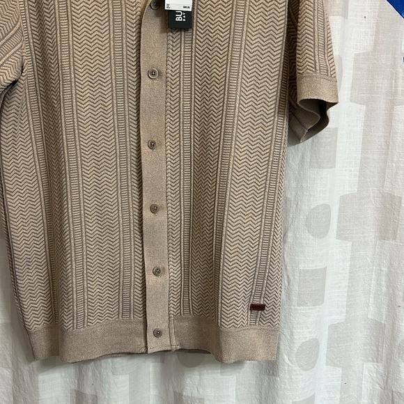 BUFFALO DAVID BITTON
Walsh Button-Front Beige Short Sleeve knit Shirt Size S - Picture 4 of 11